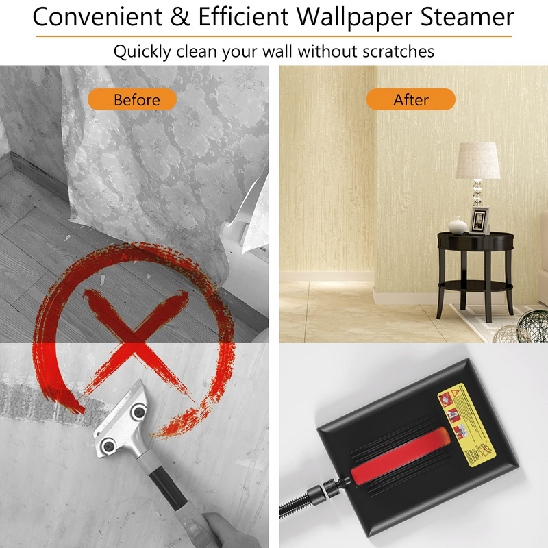 Load image into Gallery viewer, Goplus Wallpaper Steamer Chemical-Free Cleaner for Wallpaper Removal w/ 10FT Hose &amp; Large Steam Plate - GoplusUS

