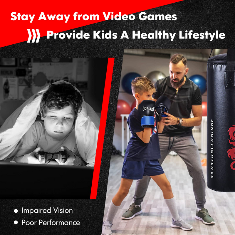 Load image into Gallery viewer, Goplus Punching Bag Set with Gloves, 22LBS/ 40LBS Filled Kick Boxing Bag, Rucksack, Jump Rope - GoplusUS
