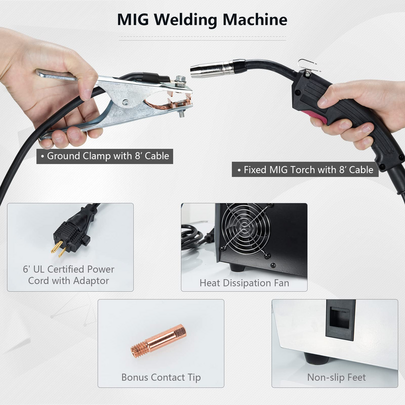 Load image into Gallery viewer, Goplus MIG 140 Welder, Flux Cored Welding Machine - GoplusUS
