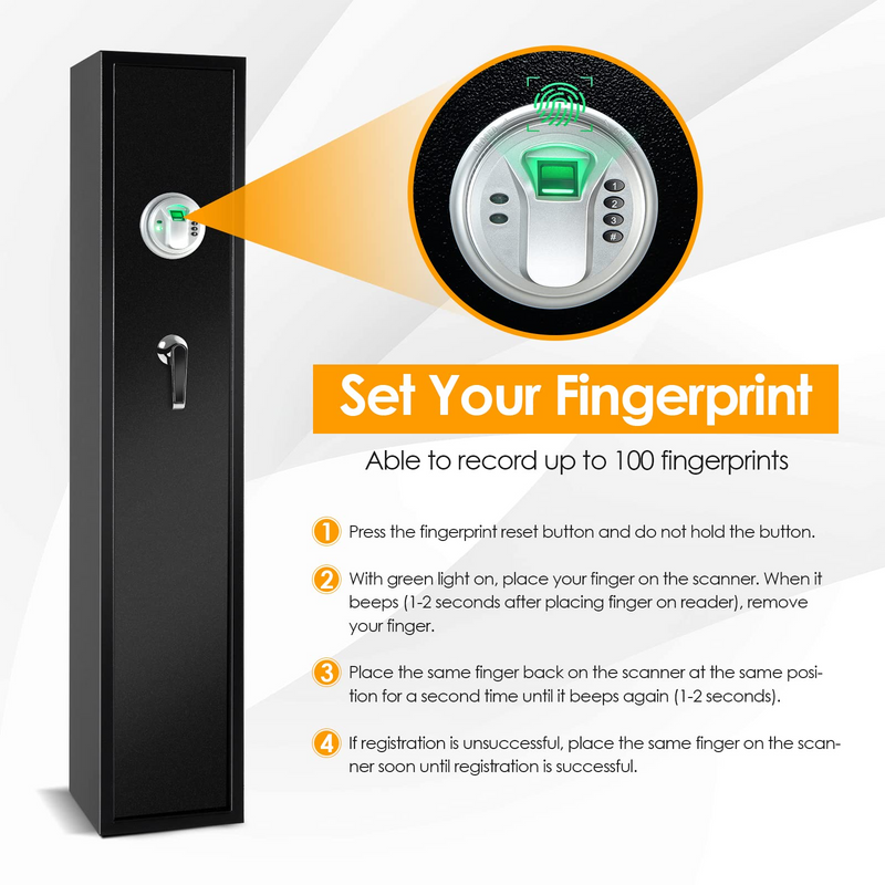 Load image into Gallery viewer, Goplus Rifle Safe, Quick Access 3-Gun Safes for Rifles w/Biometric Fingerprint - GoplusUS
