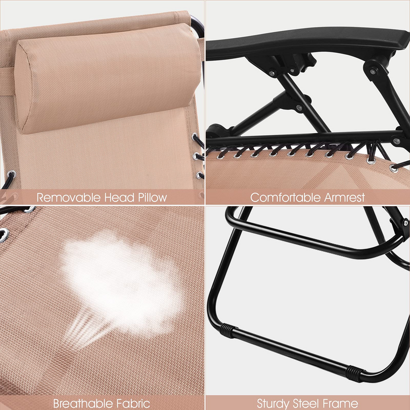 Load image into Gallery viewer, Goplus Folding Zero Gravity Reclining Lounge Chairs - GoplusUS
