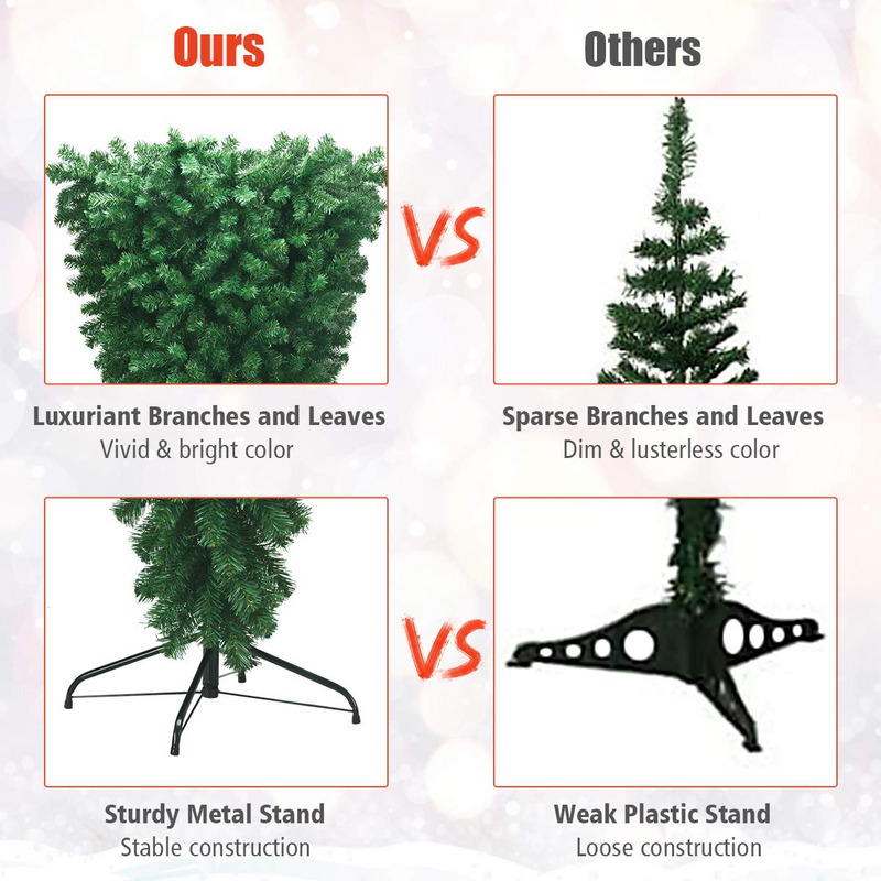 Load image into Gallery viewer, Goplus 7FT Upside Down Tree, Artificial Christmas Tree with Metal Stand - GoplusUS
