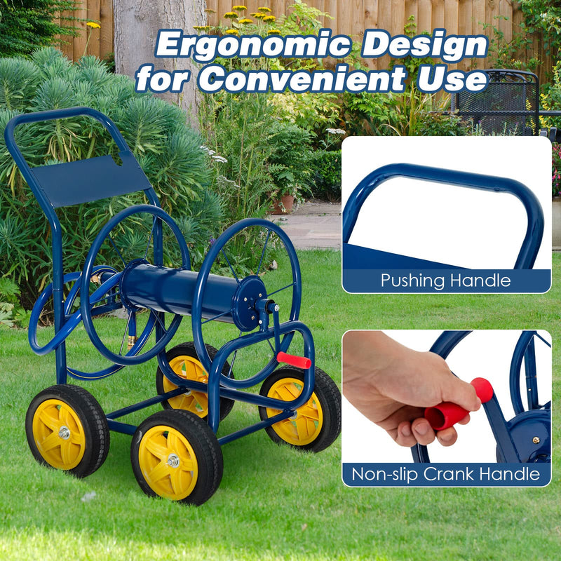Load image into Gallery viewer, Goplus Garden Hose Reel Cart, Heavy Duty Water Planting Cart w/Non-slip Crank Handle, 4 Solid Wheels - GoplusUS
