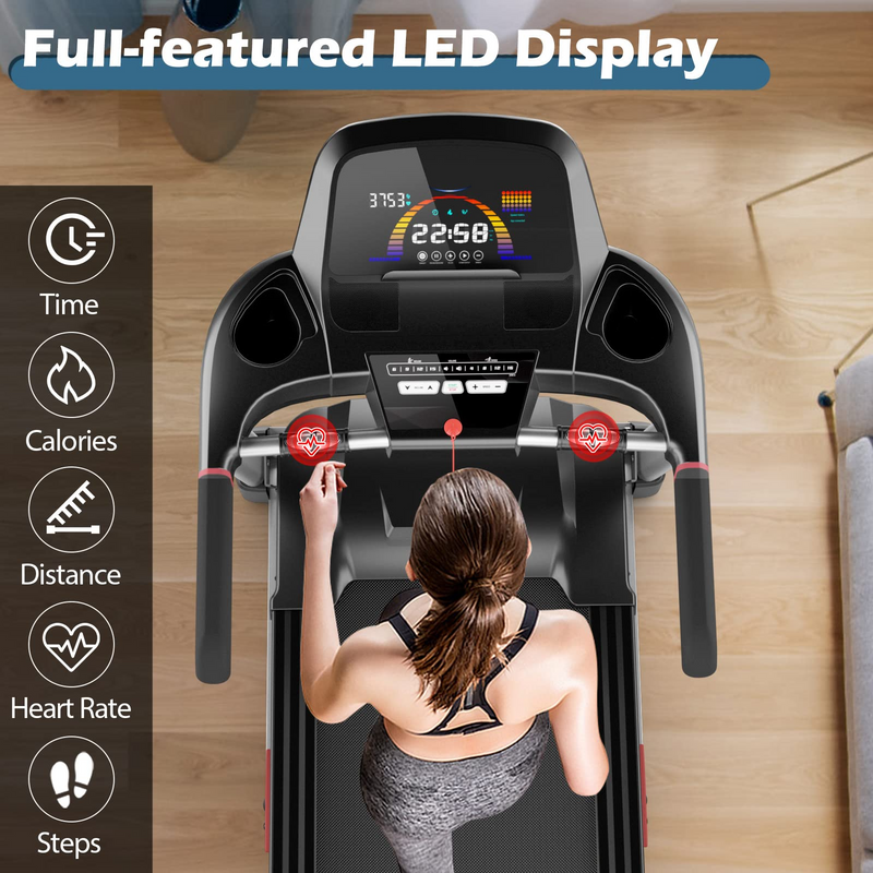 Load image into Gallery viewer, Goplus 4.75HP Folding Treadmill for Home Gym, Commercial Heavy Duty Superfit Treadmill with 15% Auto Incline - GoplusUS
