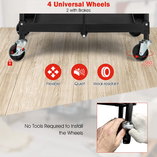Folding Utility Cart - Goplus