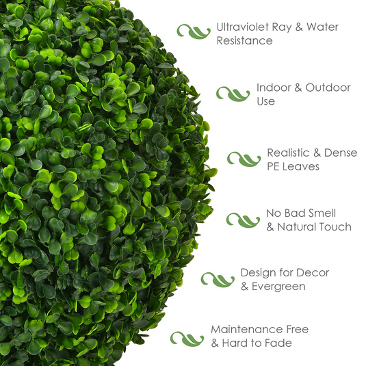 Goplus 2 PCS 15.7 Inch Artificial Boxwood Topiary Balls - GoplusUS