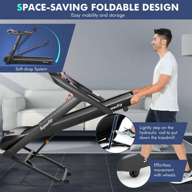 Load image into Gallery viewer, Goplus 4.75HP Folding Treadmill with 15% Auto Incline, Electric Superfit Treadmill w/Voice and APP Control - GoplusUS
