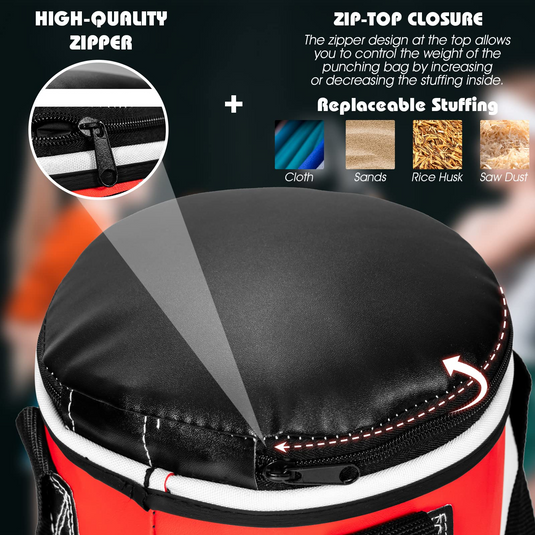 Goplus Punching Bag Set for Kids , Filled Boxing Heavy Bag with Punching Gloves & Hand Wraps - GoplusUS