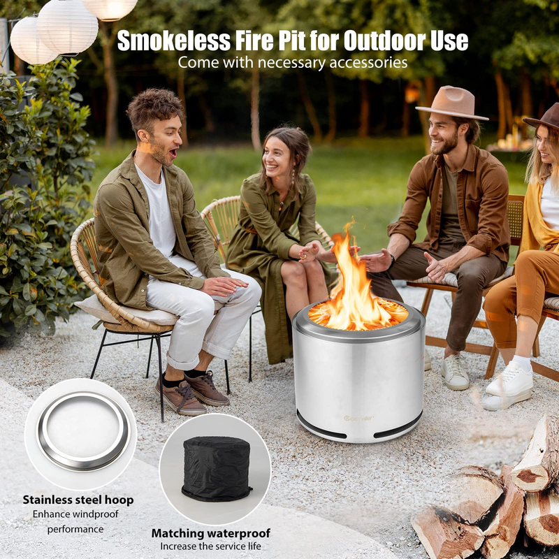 Load image into Gallery viewer, Goplus Smokeless Fire Pit - GoplusUS
