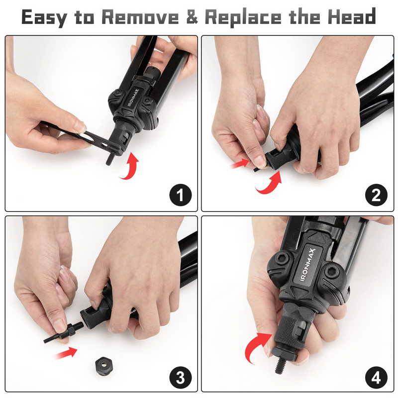 Load image into Gallery viewer, 13&quot; Rivet Nut Tool Kit with 6 Metric &amp; SAE Mandrels-M5, M6, M8 - GoplusUS
