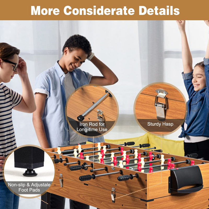 Load image into Gallery viewer, Goplus 48 Inch Game Table, 3-in-1 Combo Table Set w/ Adult Size Foosball Table - GoplusUS
