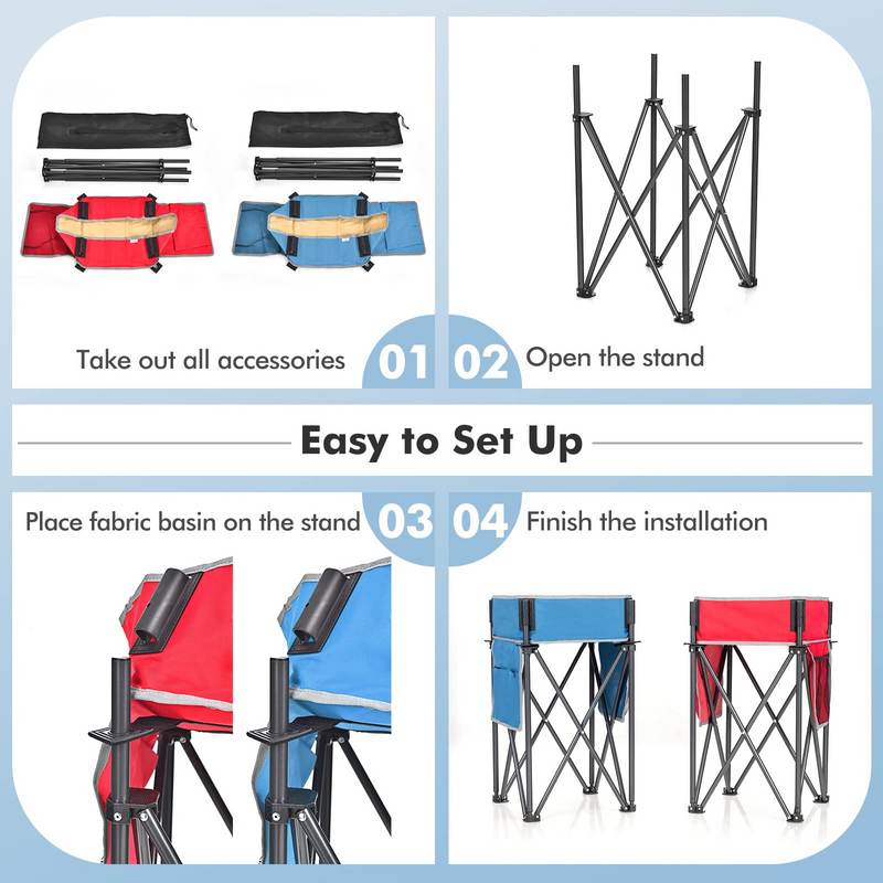 Load image into Gallery viewer, Goplus 2 PCS Folding Camping Tables, Portable Picnic Tables with Large Capacity Storage Sink - GoplusUS
