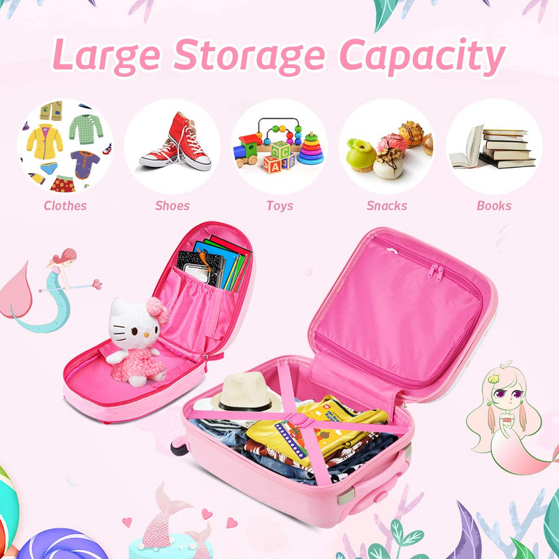 Load image into Gallery viewer, Goplus 2PC Kids Luggage, 12&quot; &amp; 16&quot; Kids Carry On Luggage Set, Lightweight Spinner Suitcases for Boys and Girls - GoplusUS
