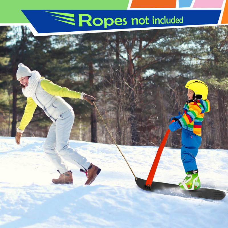 Load image into Gallery viewer, Goplus Ski Scooter Fold-up Snowboard, Snow Scooter W/ Grip Handle - GoplusUS
