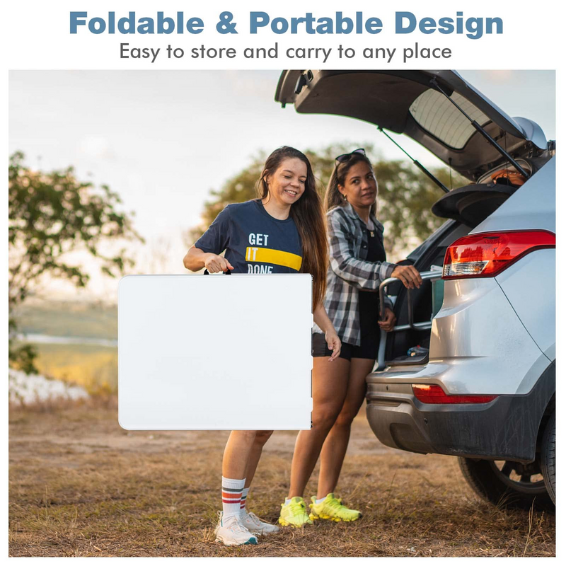 Load image into Gallery viewer, Goplus Folding Tables, 6ft Foldable Plastic Card Table, Portable Heavy Duty Fold Up Table w/Handle - GoplusUS
