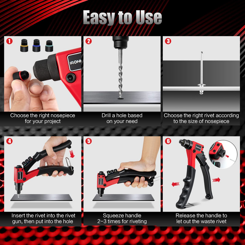 Load image into Gallery viewer, Goplus Rivet Nut Tool 8&quot; Rivet Nut Gun with 200 Rivets-3/16, 5/32 - GoplusUS
