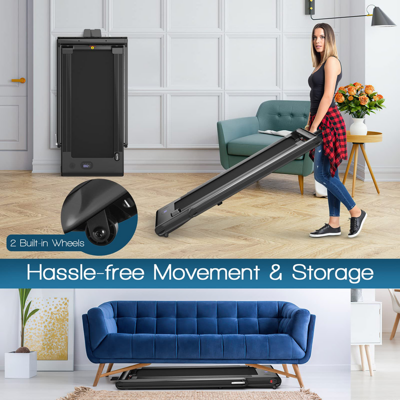 Load image into Gallery viewer, Goplus 2-in-1 Folding Treadmill, 2.25HP Electric Under Desk Treadmill W/LED Display - GoplusUS
