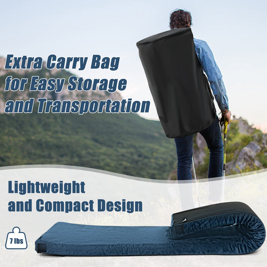 Goplus Memory Foam Camping Mattress, Waterproof Roll Up Floor Mattress with Carrying Bag - GoplusUS