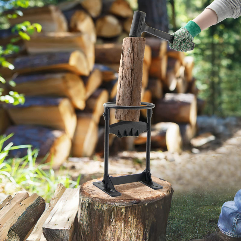 Load image into Gallery viewer, Goplus Firewood Kindling Splitter, High-Carbon Steel Manual Wood Splitter - GoplusUS
