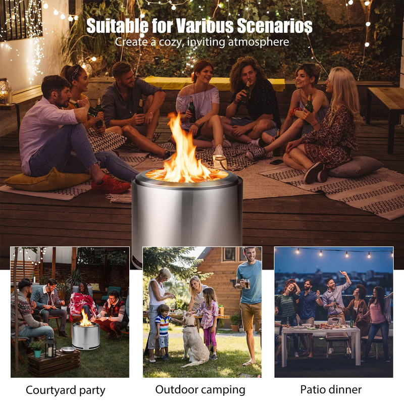 Load image into Gallery viewer, Goplus Smokeless Fire Pit - GoplusUS
