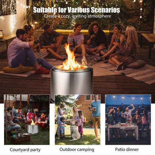 Goplus Smokeless Fire Pit - GoplusUS