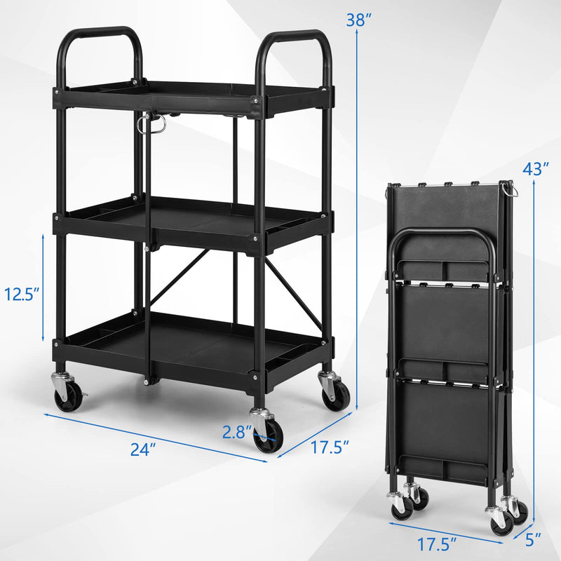 Load image into Gallery viewer, Folding Utility Cart - Goplus
