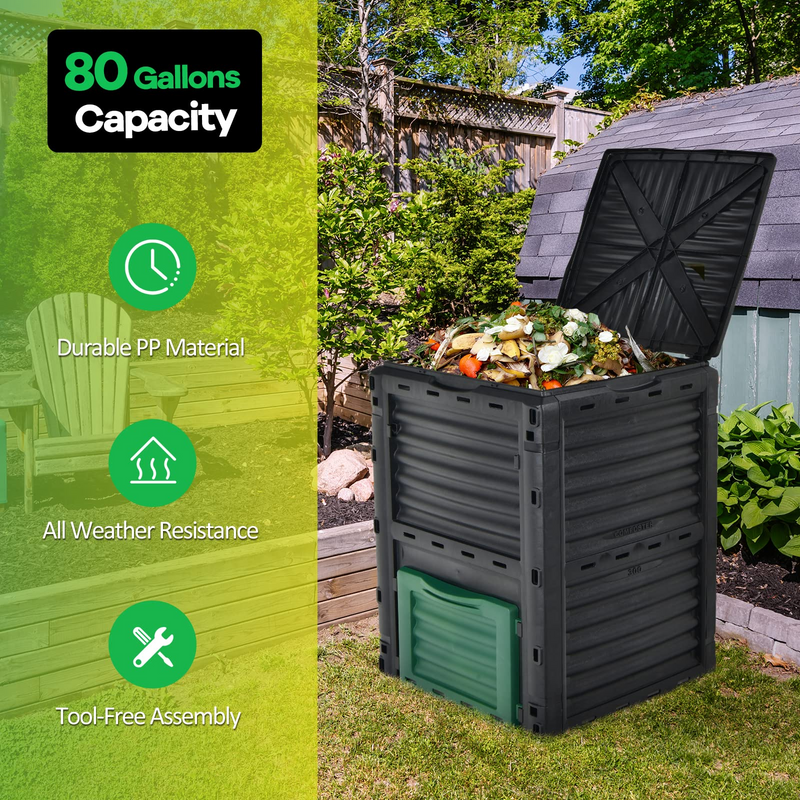 Load image into Gallery viewer, Goplus Compost Bin, 80 Gallon(300 L) Large Composting Box - GoplusUS
