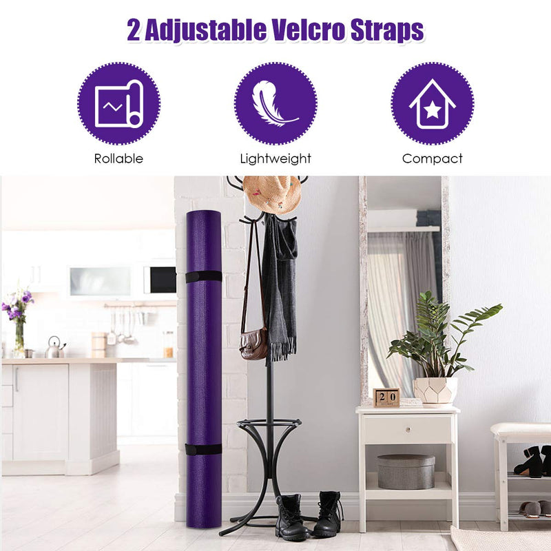 Load image into Gallery viewer, Large Yoga Mat, 7&#39; x 5&#39; x 8mm and 6&#39; x 4&#39; x 8mm with Straps - GoplusUS
