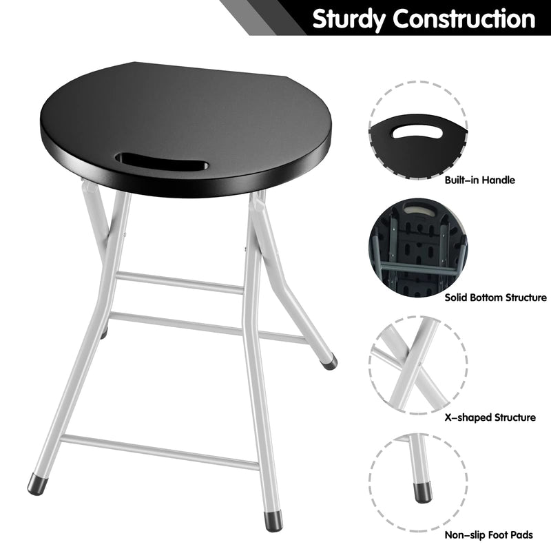 Load image into Gallery viewer, Goplus Folding Stool, 28 inch Foldable Camping Stool for Adults with 330 lb Capacity - GoplusUS
