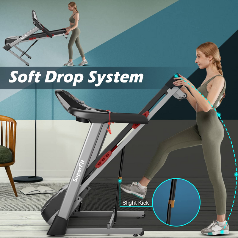 Load image into Gallery viewer, Goplus 4.75HP Folding Treadmill for Home Gym, Commercial Heavy Duty Superfit Treadmill with 15% Auto Incline - GoplusUS
