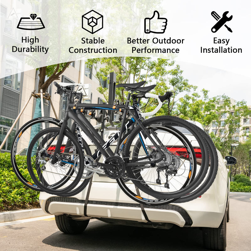Load image into Gallery viewer, Goplus 3-Bike Mounted Rack, Trunk Mount Bike Rack with Adjustable Length and Angle
