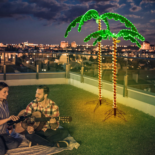 Lighted Palm Trees for Outside Patio - GoplusUS