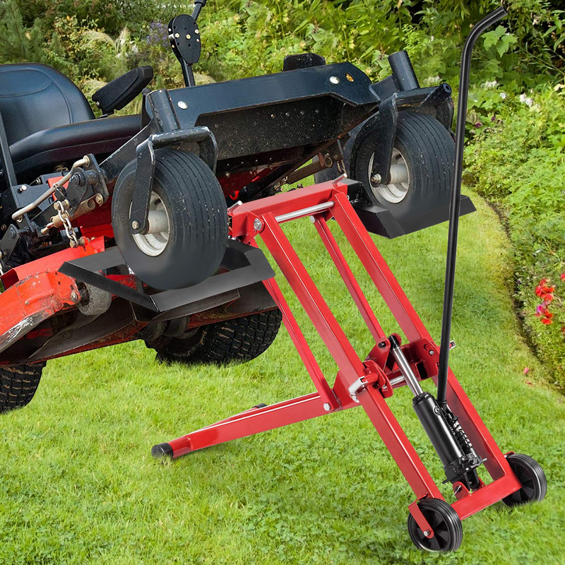 Load image into Gallery viewer, Lawn Mower Lift with Hydraulic Jack, 500-lb Capacity Easy Assembly Riding Mower Lift - GoplusUS
