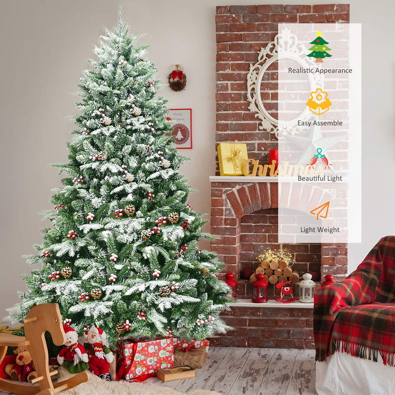 Load image into Gallery viewer, Goplus 6.5FT Snow Flocked Christmas Tree - GoplusUS
