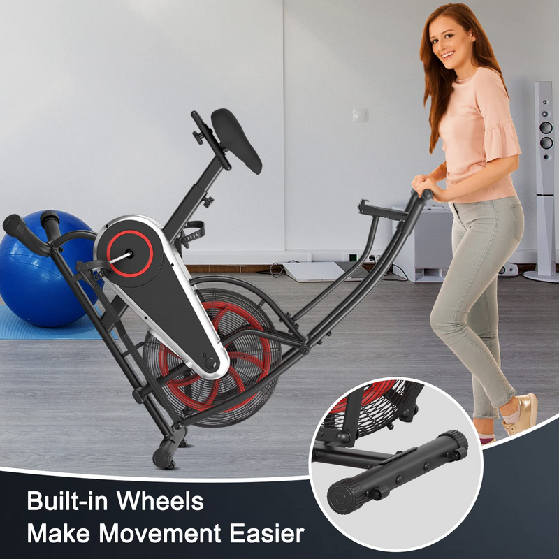 Load image into Gallery viewer, Goplus Air Bike, Fan Exercise Bike with Unlimited Resistance - GoplusUS
