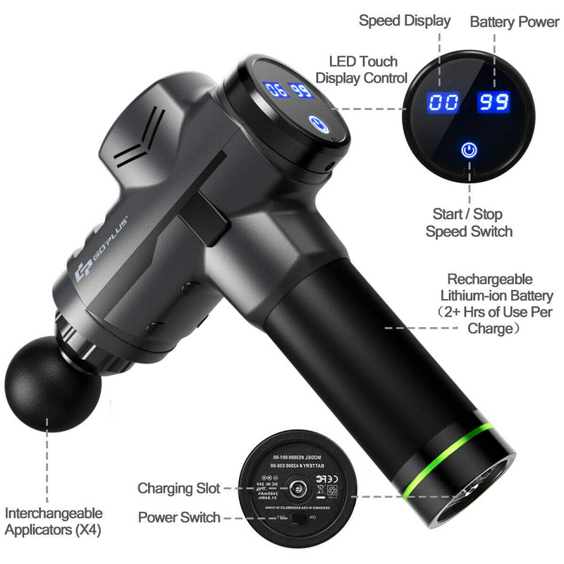 Load image into Gallery viewer, Goplus Massage Gun, Handheld Percussion Deep Tissue Massager - GoplusUS
