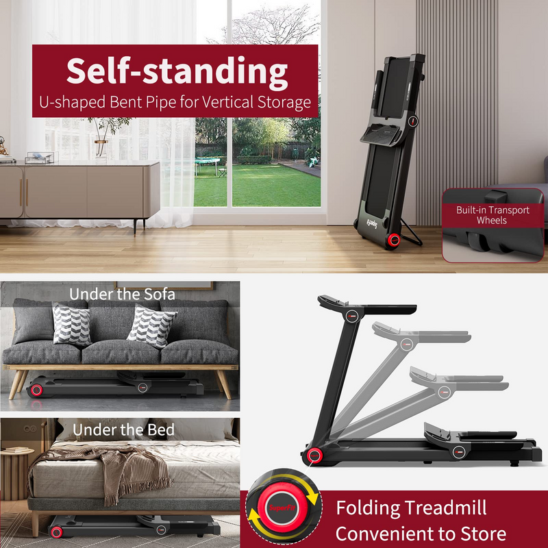 Load image into Gallery viewer, Goplus 3.75HP Folding Treadmill, Freestanding Superfit Treadmill with APP, 12 Preset Programs - GoplusUS
