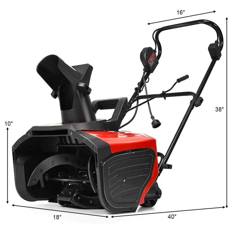 Load image into Gallery viewer, 18-inch Electric Snow Thrower, 15AMP Corded Snow Blower with 180 degree Rotatable Chute - GoplusUS
