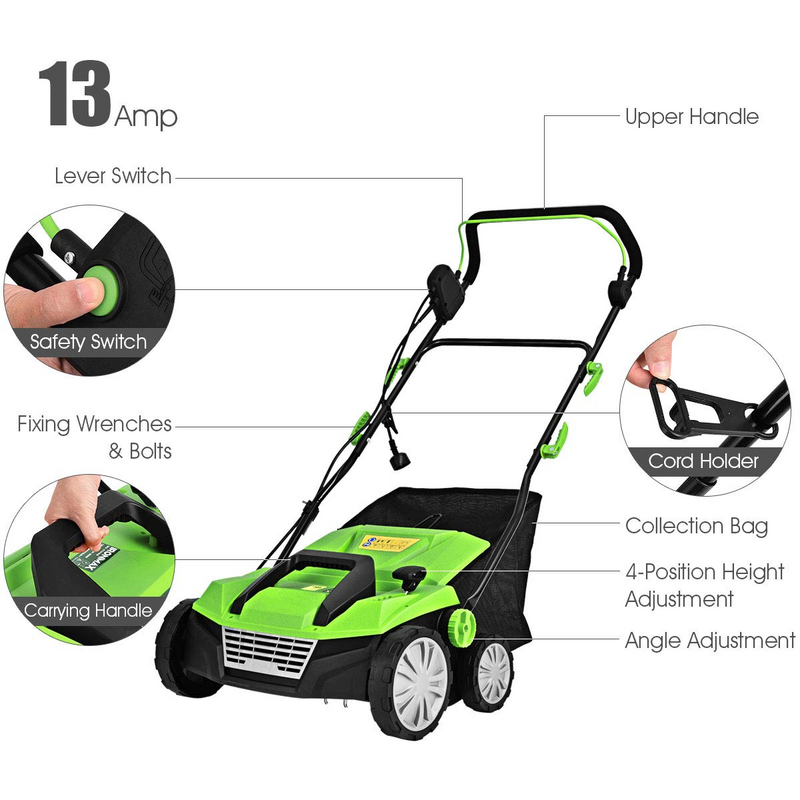 Load image into Gallery viewer, Goplus 2-in-1 Corded Lawn Dethatcher with 4 Cutting Heights - GoplusUS
