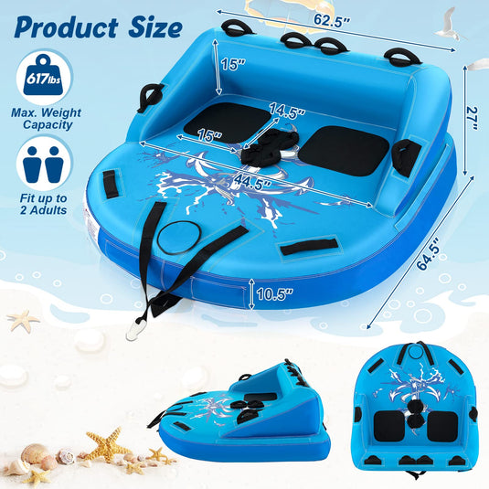 1-2 Person Water Sport Towables for Boat to Pull - Goplus
