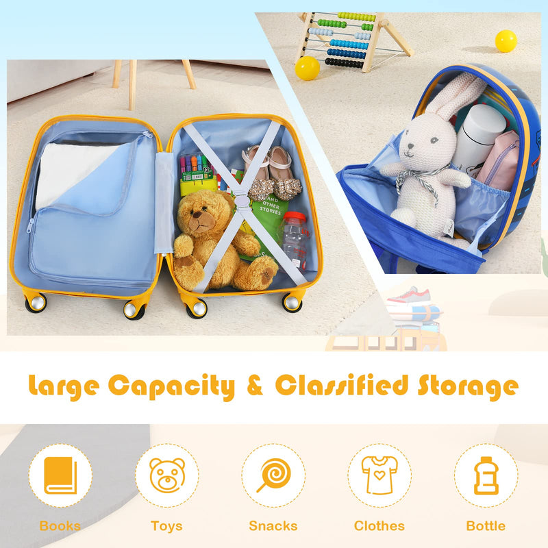 Load image into Gallery viewer, Kids Luggage Set, 12&quot; &amp; 18&quot; Kids Carry On Luggage Set - GoplusUS
