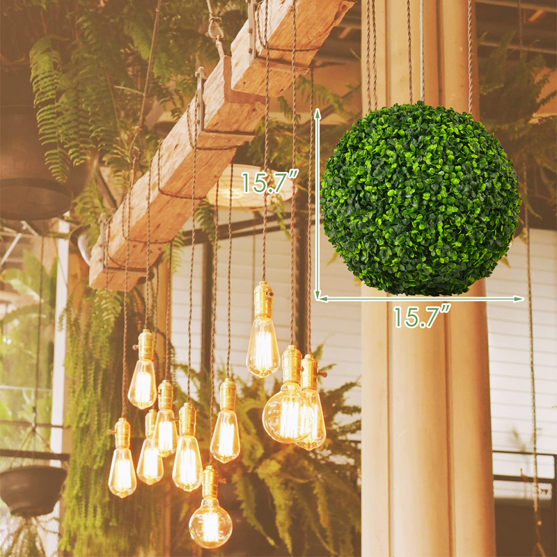Load image into Gallery viewer, Goplus 2 PCS 15.7 Inch Artificial Boxwood Topiary Balls - GoplusUS
