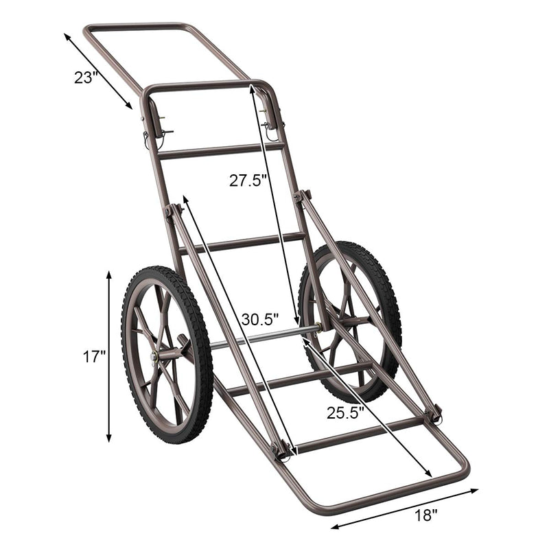 Load image into Gallery viewer, Folding Deer Game Cart Larger Capacity 500lbs Hauler Utility Gear Dolly Cart Hunting Accessories - GoplusUS
