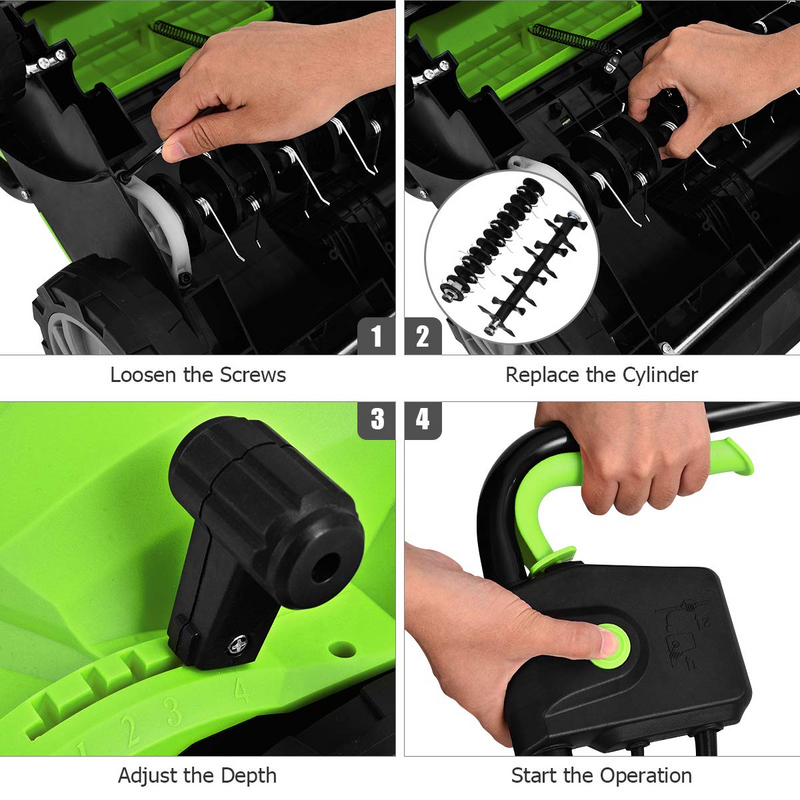 Load image into Gallery viewer, Goplus 2-in-1 Lawn Dethatcher 12Amp, 3 Level Depth Adjustable Weeder - GoplusUS

