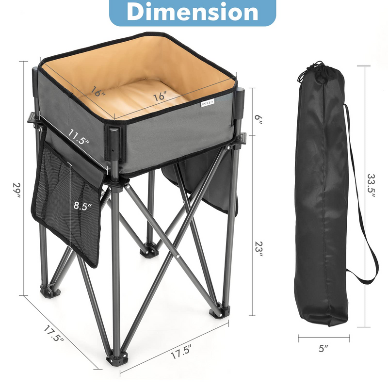 Load image into Gallery viewer, Goplus 2 PCS Folding Camping Tables, Portable Picnic Tables with Large Capacity Storage Sink - GoplusUS
