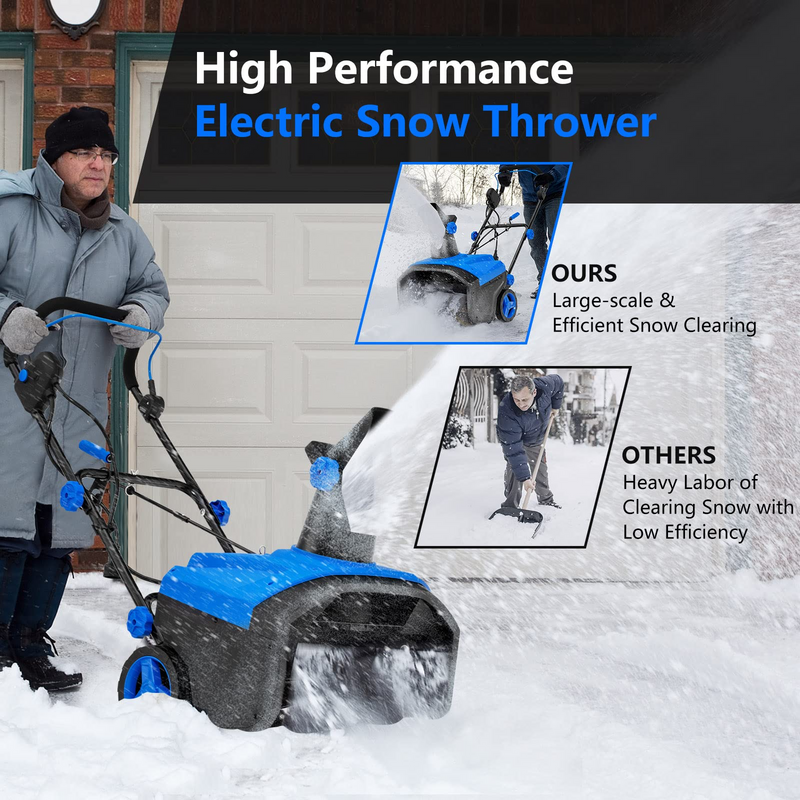 Load image into Gallery viewer, Goplus Snow Blower, 120V 15A Electric Snow Thrower with 180 Rotatable Chute &amp; Folding Handle for Yard Driveway - GoplusUS
