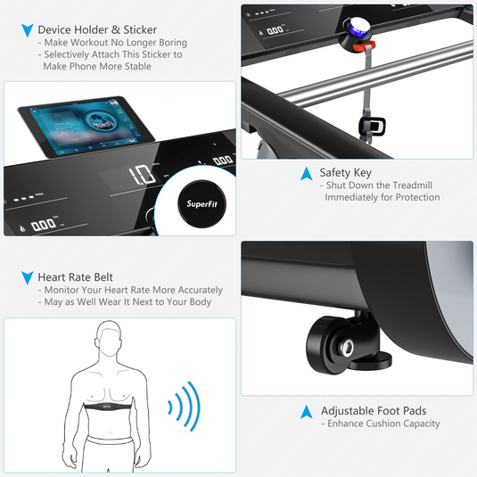 Goplus Heavy Duty Folding Treadmill for Gym - GoplusUS