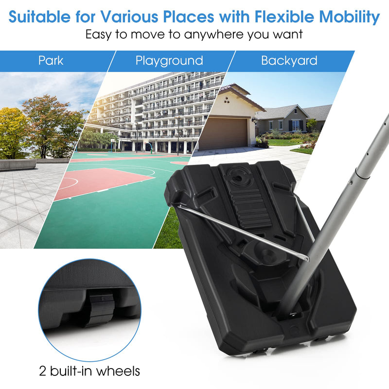 Load image into Gallery viewer, Goplus Portable Basketball Hoop Outdoor, 64&quot;-79&quot; Poolside Basketball Goal Height Adjustable
