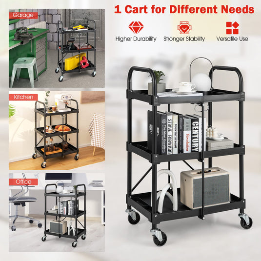 Folding Utility Cart - Goplus