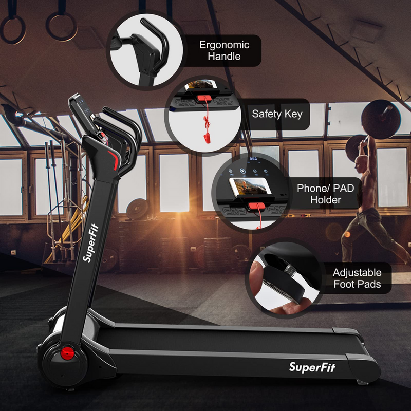 Load image into Gallery viewer, Goplus 2.25HP Folding Treadmill, Electric Superfit Treadmill W/LED Display - GoplusUS
